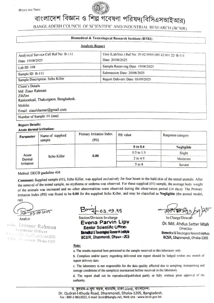 BCSIR Lab Tested Itcho Killer